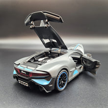 Load image into Gallery viewer, Explorafind 2021 Bugatti Divo Satin Grey 1:32 Die Cast Car