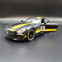 Load image into Gallery viewer, Explorafind 2021 Mercedes-Benz AMG GTR Matte Black 1:24 Die Cast Car