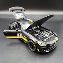 Load image into Gallery viewer, Explorafind 2021 Mercedes-Benz AMG GTR Matte Black 1:24 Die Cast Car