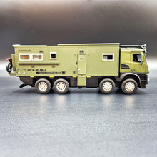 Load image into Gallery viewer, Explorafind 2021 Mercedes Nomadism Off Road RV Army Green 1:24 Die Cast Truck