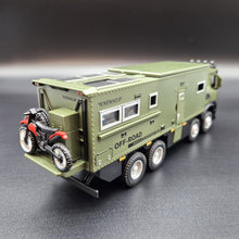 Load image into Gallery viewer, Explorafind 2021 Mercedes Nomadism Off Road RV Army Green 1:24 Die Cast Truck