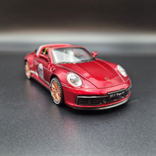 Load image into Gallery viewer, Explorafind 2021 Porsche 911 Targa 4S Metallic Red 1:32 Die Cast Car