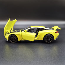 Load image into Gallery viewer, Explorafind 2022 Aston Martin DB11 AMR Neon Yellow 1:32 Die Cast Car