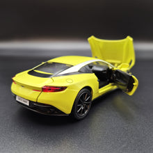 Load image into Gallery viewer, Explorafind 2022 Aston Martin DB11 AMR Neon Yellow 1:32 Die Cast Car