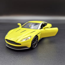 Load image into Gallery viewer, Explorafind 2022 Aston Martin DB11 AMR Neon Yellow 1:32 Die Cast Car