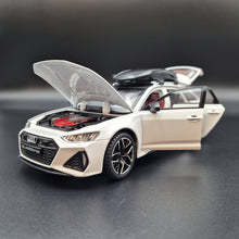 Load image into Gallery viewer, Explorafind 2022 Audi RS6 Avant White 1:24 Die Cast Car