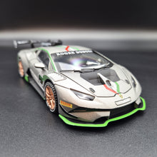 Load image into Gallery viewer, Explorafind 2022 Lamborghini Huracán LP 620-2 Super Trofeo EVO2 Grey 1:32 Die Cast Car