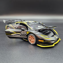 Load image into Gallery viewer, Explorafind 2022 Lamborghini Huracán LP 620-2 Super Trofeo EVO2 Satin Black 1:32 Die Cast Car
