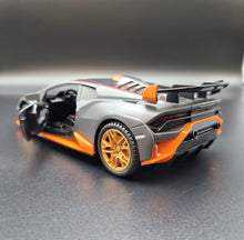 Load image into Gallery viewer, Explorafind 2022 Lamborghini Huracan STO Matte Grey 1:24 Die Cast Car