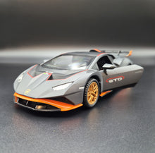 Load image into Gallery viewer, Explorafind 2022 Lamborghini Huracan STO Matte Grey 1:24 Die Cast Car