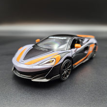 Load image into Gallery viewer, Explorafind 2022 McLaren 600LT Grey 1:32 Die Cast Car