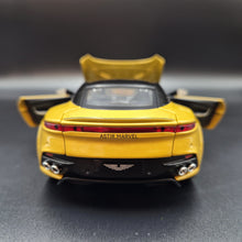 Load image into Gallery viewer, Explorafind 2023 Aston Martin DBS Coupe Yellow 1:24 Die Cast Car