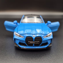 Load image into Gallery viewer, Explorafind 2023 BMW M4 G82 Coupe Blue 1:32 Die Cast Car