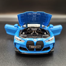 Load image into Gallery viewer, Explorafind 2023 BMW M4 G82 Coupe Blue 1:32 Die Cast Car