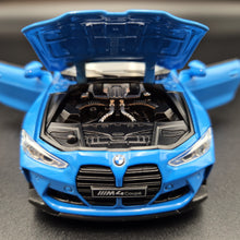 Load image into Gallery viewer, Explorafind 2023 BMW M4 G82 Coupe Blue 1:32 Die Cast Car