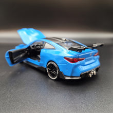 Load image into Gallery viewer, Explorafind 2023 BMW M4 G82 Coupe Blue 1:32 Die Cast Car