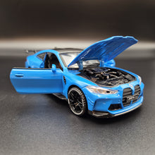 Load image into Gallery viewer, Explorafind 2023 BMW M4 G82 Coupe Blue 1:32 Die Cast Car