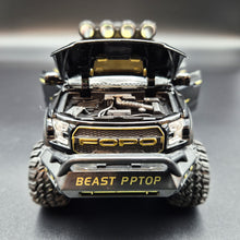 Load image into Gallery viewer, Explorafind 2023 Ford Raptor F-150 6x6 Black 1:24 Die Cast Pickup