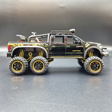 Load image into Gallery viewer, Explorafind 2023 Ford Raptor F-150 6x6 Black 1:24 Die Cast Pickup