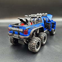 Load image into Gallery viewer, Explorafind 2023 Ford Raptor F-150 6x6 Blue 1:24 Die Cast Pickup