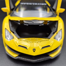 Load image into Gallery viewer, Explorafind 2023 Lamborghini Aventador SVJ 63 Yellow 1:24 Die Cast Car