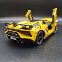 Load image into Gallery viewer, Explorafind 2023 Lamborghini Aventador SVJ 63 Yellow 1:24 Die Cast Car