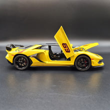 Load image into Gallery viewer, Explorafind 2023 Lamborghini Aventador SVJ 63 Yellow 1:24 Die Cast Car