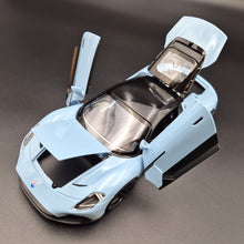 Load image into Gallery viewer, Explorafind 2023 Maserati MC20 Sky Blue 1:24 Die Cast Car