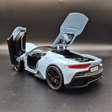 Load image into Gallery viewer, Explorafind 2023 Maserati MC20 Sky Blue 1:24 Die Cast Car