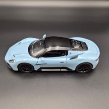 Load image into Gallery viewer, Explorafind 2023 Maserati MC20 Sky Blue 1:24 Die Cast Car
