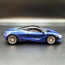 Load image into Gallery viewer, Explorafind 2023 McLaren 720S Blue 1:32 Die Cast Car