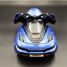 Load image into Gallery viewer, Explorafind 2023 McLaren 720S Blue 1:32 Die Cast Car