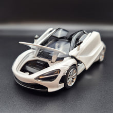 Load image into Gallery viewer, Explorafind 2023 McLaren 720S White 1:32 Die Cast Car