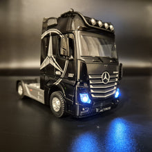 Load image into Gallery viewer, Explorafind 2023 Mercedes-Benz Actros 1851 Truck Black 1:24 Die Cast Truck