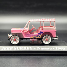 Load image into Gallery viewer, Altaya 1960 Jeep Surrey Taxi Cab Carribean Palace Nassau Pink 1:43 Diecast Model