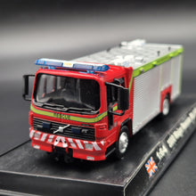 Load image into Gallery viewer, Amercom 2000 Major Rescue Volvo FL 614 UK Fire &amp; Rescue Truck 1:64 Die Cast Model