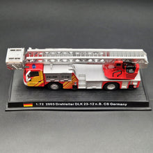 Load image into Gallery viewer, Amercom 2003 Magirus Drehleiter DLK 23-12 n.B. CS German Fire Dept Ladder Truck "Feuerwehr" 1:72 Diecast