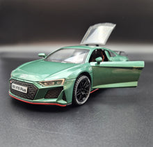 Load image into Gallery viewer, Explorafind 2020 Audi R8 V10 Green 1:24 Die Cast Car