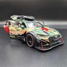 Load image into Gallery viewer, Explorafind 2021 Audi RS6 Wagon Green Camouflage 1:24 Die Cast Car
