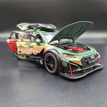 Load image into Gallery viewer, Explorafind 2021 Audi RS6 Wagon Green Camouflage 1:24 Die Cast Car