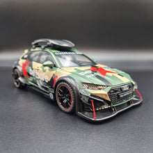 Load image into Gallery viewer, Explorafind 2021 Audi RS6 Wagon Green Camouflage 1:24 Die Cast Car