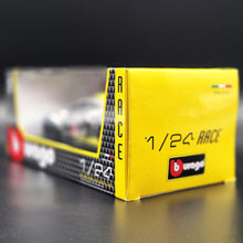 Load image into Gallery viewer, Bburago 2020 Chevrolet Corvette C8.R #4 Silver Metallic Race Series 1:24 Diecast Model Car