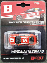 Load image into Gallery viewer, Biante 2016 Season Fan Car Holden VF Commodore Red 1:64 Diecast Model Car New