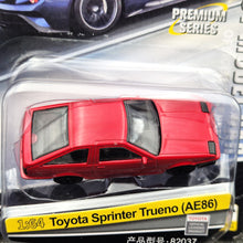 Load image into Gallery viewer, Explorafind 1986 Toyota AE86 Corolla Levin/Sprinter Trueno Red 1:64 Die Cast Car
