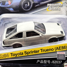 Load image into Gallery viewer, Explorafind 1986 Toyota AE86 Corolla Levin/Sprinter Trueno White 1:64 Die Cast Car