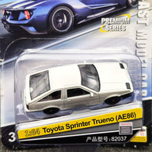 Load image into Gallery viewer, Explorafind 1986 Toyota AE86 Corolla Levin/Sprinter Trueno White 1:64 Die Cast Car