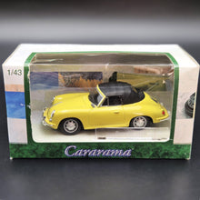 Load image into Gallery viewer, Cararama 1961 Porsche 356B Yellow #251D 1:43 Die Cast Model