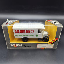 Load image into Gallery viewer, Corgi 1929 Thornycroft Van - Lincolnshire Ambulance C854 1985 Corgi Classics 1:43 Diecast Model