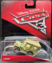 Load image into Gallery viewer, Disney Pixar Cars 3 Sarge Green Die Cast 1:55