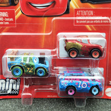 Load image into Gallery viewer, Disney Pixar Cars Mini Racers 3 Pack Thunder Hollow Series-Superfly, Rusteze Lightning McQueen, Blindspot Set